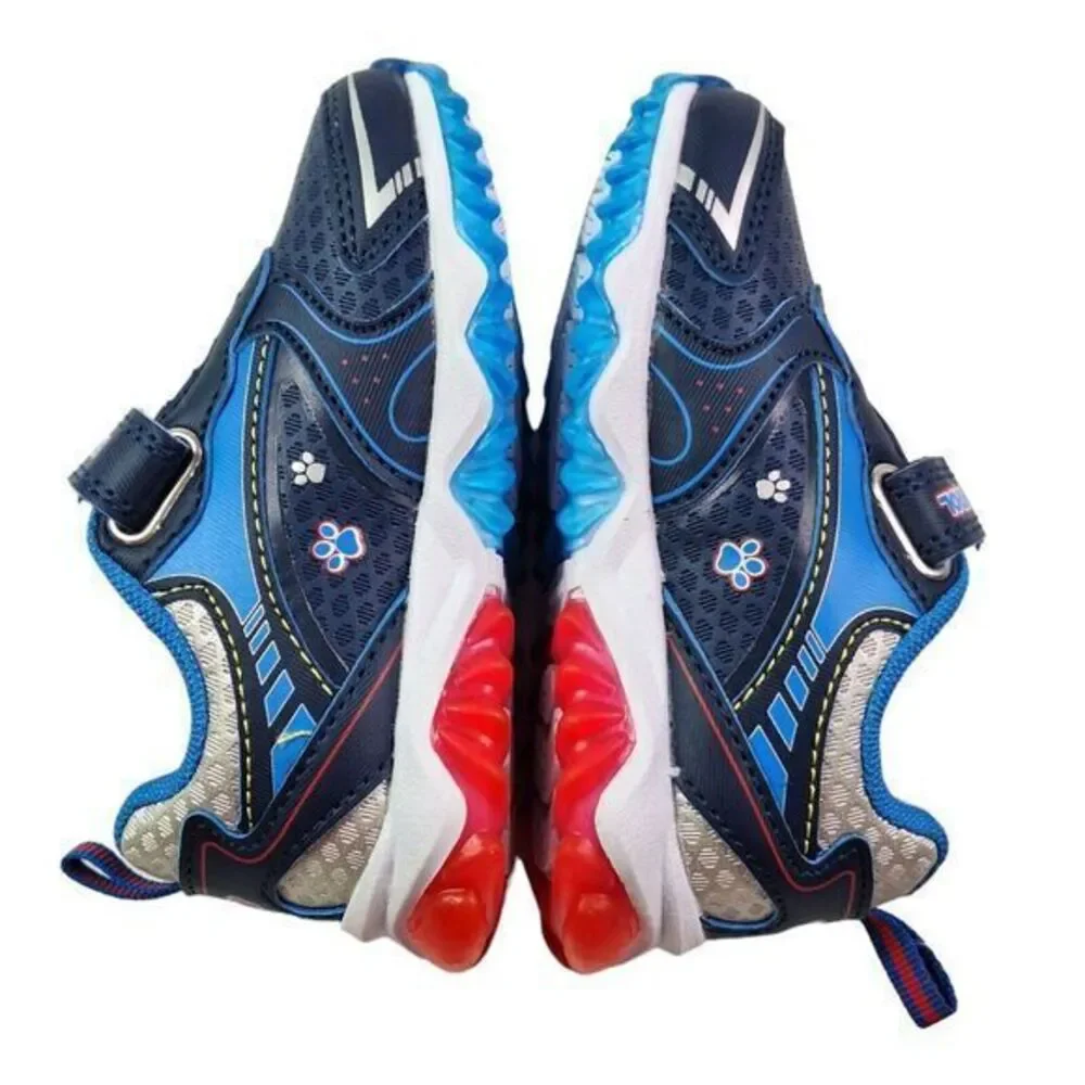 Paw Patrol Toddler Boys Light up Sneakers Size 7 Blue‎ Slip on Lightweight Shoes